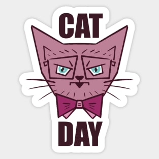 Cat day Sticker